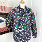 Anthropologie Vilagallo Floral Embroidered Beaded Camo Jacket Size M NWT Photo 1