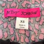 Betsey Johnson New Scrub Top Women's Black and pink leopard print Bow  XS NWT Photo 2