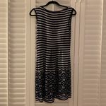 Max Studio Navy & White A-Line Dress L Photo 4