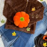 No Boundaries brown autumnal quilted pullover sweater Photo 3