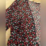 & Other Stories Paris Atelier & Other Stories blue red scallop edge strawberry wrap blouse Photo 3