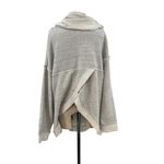 Free People Free‎ People Beach Gray Cowl Neck Split Back Oversized Sweatshirt Size Medium Photo 7