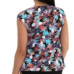 Fit 4U size 16 Kokomo cap sleeve swim top lined black floral print slimming NWT Photo 3