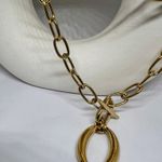 3 ways Chunky big link chain long necklace Gold Photo 2