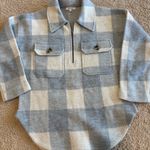 Madewell boiled wool half zip popover sweater in Buffalo check Photo 3