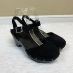 House of Harlow  1960 Black Suede Cherub Clogs Size 10 Photo 1