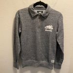Roots Gray Original Zip Polo Pullover Sweatshirt Size XXS Photo 3