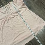 C&C California Blouse Top Blush Pink Eyelet Flutter Sleeve Cotton Rayon Soft XL Photo 10