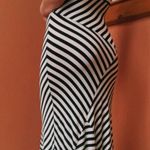 Monteau Black And White Striped Maxi Dress Photo 1