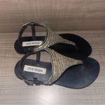 Steve Madden  black sandals with goldish bronze beaded size 7 Photo 1