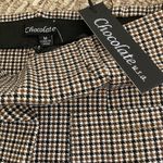 JM Studio Size Medium Ivory Camisole & Chocolate Plaid Skirt W/Pockets. New Brown Photo 5