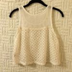 Free People Eyelet Mesh Crop Top Tank White Small Photo 4