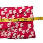 Talbots Petite Small White Pink Elephant Print Top Blouse Button Roll-Tab Cotton Photo 9