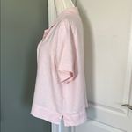 Quince Women’s Linen Short Sleeve Button Front Shirt Blouse Pink XL Photo 3