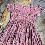 Vintage Pink Floral Babydoll Maxi Dress Size M Photo 1
