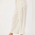 Kylie Paige Made in usa Cora Cream Linen Pant wide leg size large Photo 1