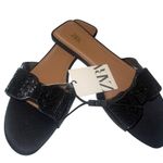 ZARA NWT  embellished bow sandals Black Rhinestone Photo 5
