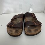 Birkenstock  Sandals Arizona Slides Leather Comfort Travel Brown L9 M7 Unisex Photo 5