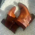 J.Crew  Parker Brown Leather Moto Ankle Boots Size 9 Photo 4