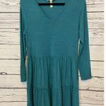 Matilda Jane  Teal Midi Dress Long Sleeve Size Small Photo 1