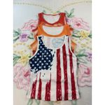 Shein American Flag & Love Girl Graphic Tank Tops Set of 3 M‎ Red Size M Photo 2