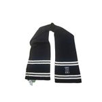 Tommy Hilfiger Black White Striped Knit Scarf With H Logo Photo 3