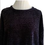 Poof Apparel Sweater Cropped Charcoal Gray Chenille Drop Shoulder Top Large NEW Photo 2