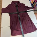 XCVI  Sweatshirt Jacket Womens Medium Wine‎ Full Zip Up Pleated Cotton Pockets M Photo 1