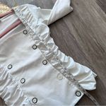 Anne fontaine white square neck button front long sleeve Elma blouse Size undefined Photo 3