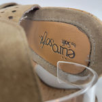 Euro Soft By Sofft Womens Sandals Size 6M Tan Suede Leather Strappy Cork Wedge‎ Photo 7