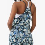 FP Movement by Free People Hot Shot Tee Romper in Forest Floral Blue Combo Sz M Size M Photo 2