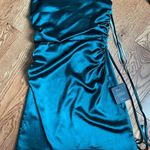 Lulu's emerald Green Ruched Cowl Neck Mini Dress Size XS Photo 0