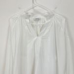 Madewell Shirred Long Sleeve Lightweight Flowy Blouse Cotton White Large NWT Photo 5