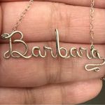Vintage 925 Sterling Silver Personalized Name “Barbara” Pendant Necklace 1.7g. Photo 10