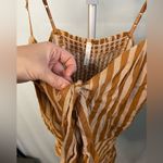 Sage Striped mustard and White Women's tank Top size medium Photo 7