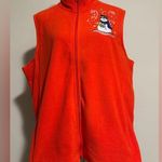 NWT i.b. diffusion Red Holiday Embroidered Snowman Fleece Vest size 2X Photo 0