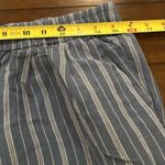 Madewell  Blue Linen-Blend Track Trousers in Stripe Size Medium style MD211 Photo 7