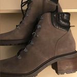 Lucky Brand women beige suede Dareek combat hiking boots US 10 Euro 42 Photo 6