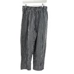 Free People  Preppy Gingham Pants black white sz M Photo 2
