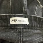 ZARA 100% Cotton Black Raw Hem Fringe Denim Jean Shorts Size 2 Photo 3