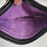 Coach  Wristlet Bag 8" Black Madison Signature Monogram Op Art  Make up Bag Photo 5