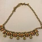 J.Crew Coral, Green and Light Blue with Gold Statement Necklace Photo 3