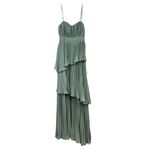 Lulus Women’s Jehona Sage Brush Pleated Classic Tiered Maxi Dress Size XS NEW Photo 1