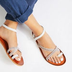 Free People Isle Of Capri Sandals size 38 Velvet and Leather Combo Photo 0