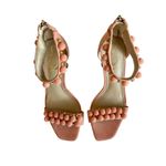 Sam Edelman Women’s Luella Pink Pom Pom Heels Beaded Dress Sandals Size 7.5 Photo 1