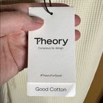 Theory NWT Straight Slit Pant in Waffle-Knit Cotton Ecru Size 12 *FLAW* Photo 6