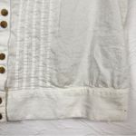 prAna  White Pleated Short Sleeve Blouse Womens XS Beachy Casual Cotton Peasant Photo 1