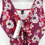 NEW NWT Bloomchic Plus Size Swim‎ Top Floral Tie Front Swimsuit 18 Photo 2