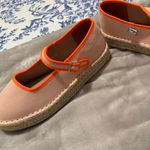 Women's Mary Jane Espadrilles Canvas Platform Flats with Buckle Strap Pink Size 7 Photo 4