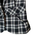 Vintage Stooshy Plaid Fitted Blazer Puff Sleeve Academia Y2K Size Medium Black Photo 5